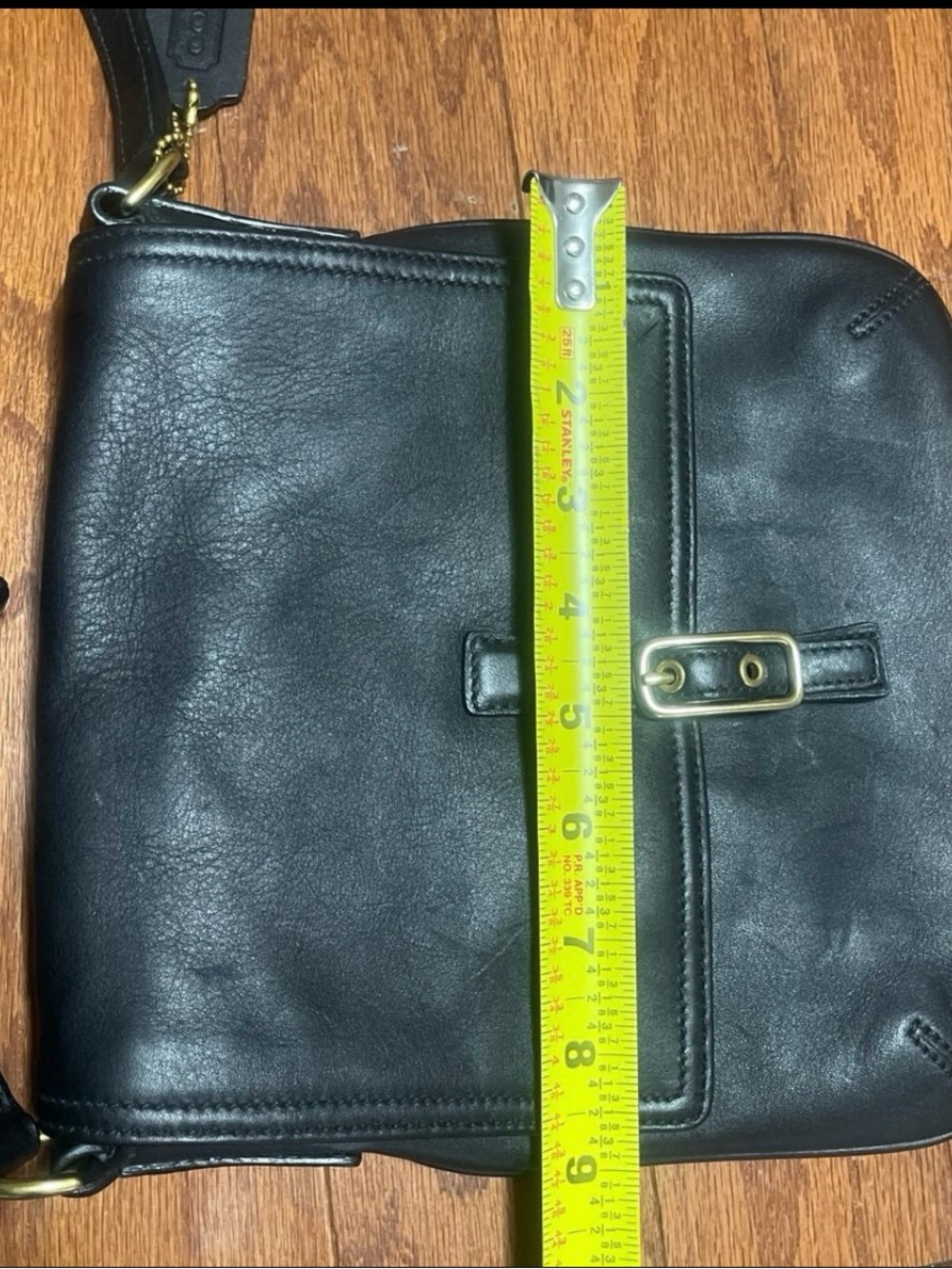 COACH vintage Legacy Slim Flap black leather crossbody 9592 - Picture 10 of 12